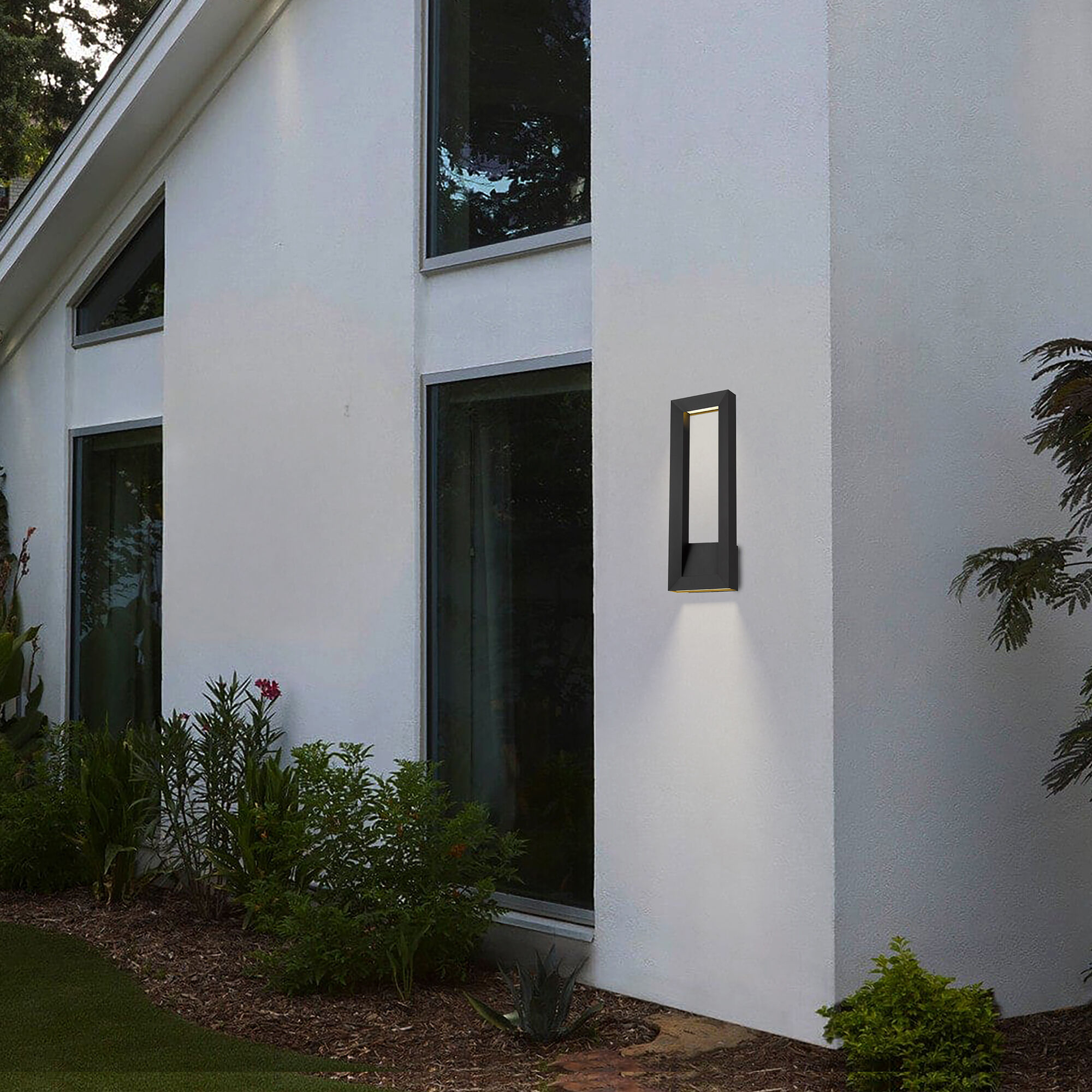 Paletto LED 28 inch Sand Black Outdoor Wall Sconce